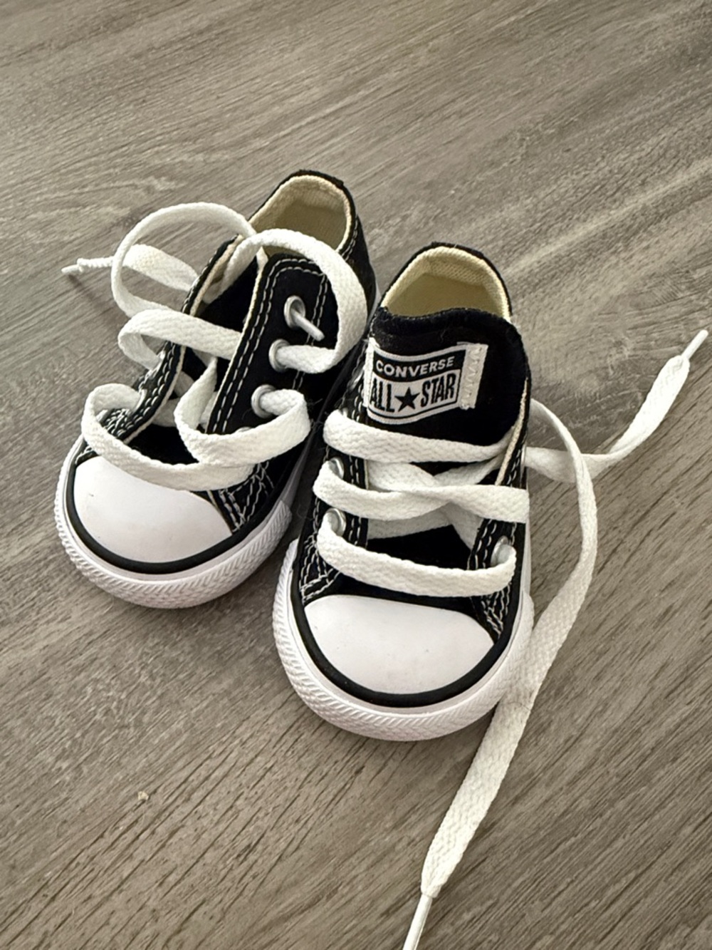 Converse Kids Black and White Classic Low Top Sneakers
